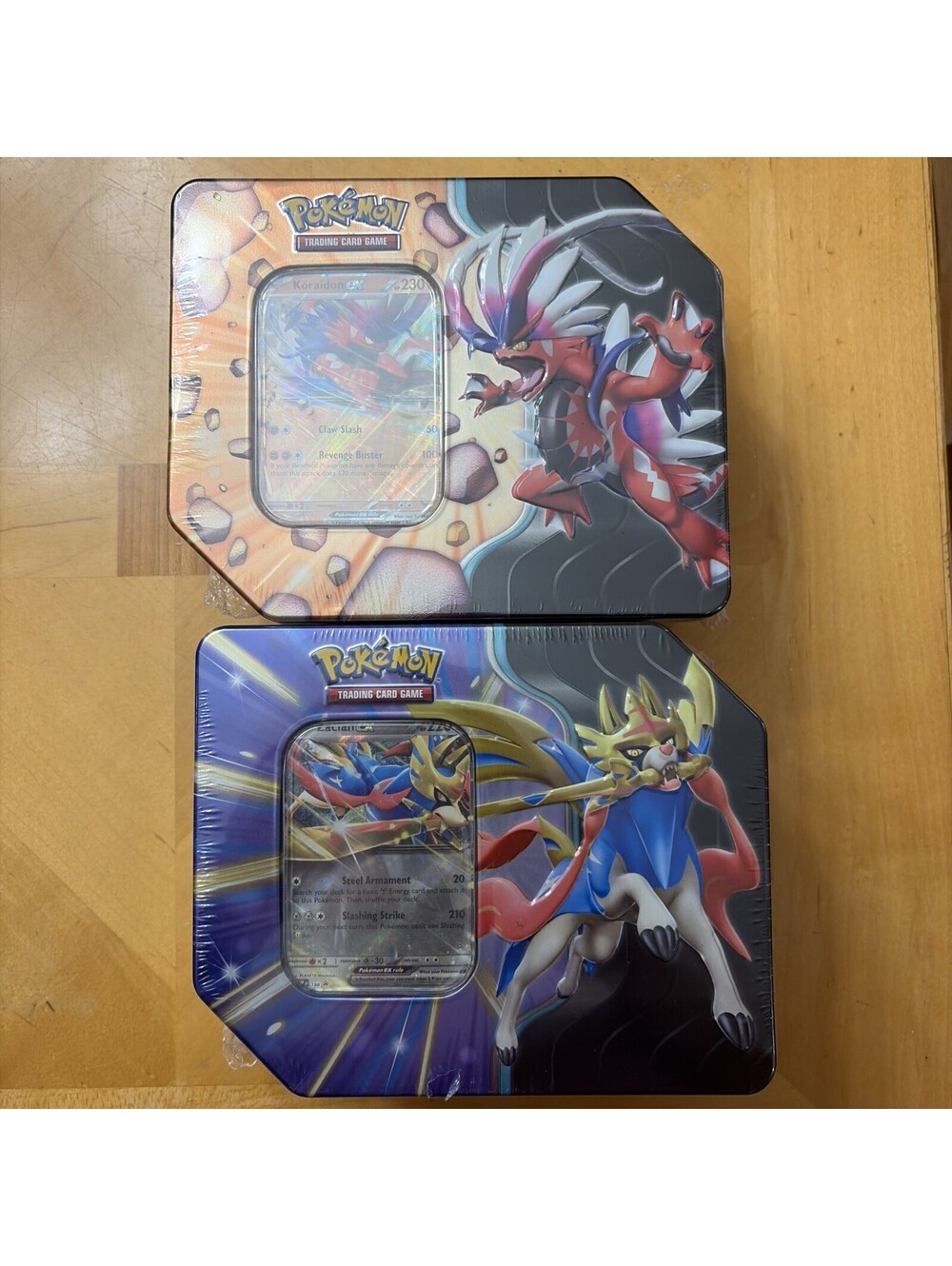Pokémon TCG Slashing Legends Tin Art Set SEALED Zacian&Koraidon 10 Booster Packs